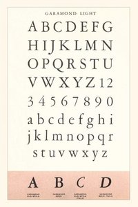 bokomslag Vintage Journal Font Sample Chart, Garamond