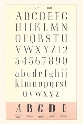 bokomslag Vintage Journal Font Sample Chart, Corvinus