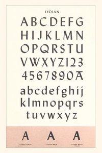 bokomslag Vintage Journal Font Sample Chart, Lydian