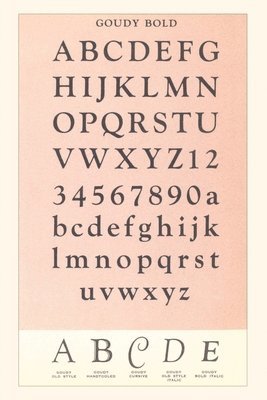 bokomslag Vintage Journal Font Sample Chart, Goudy Bold