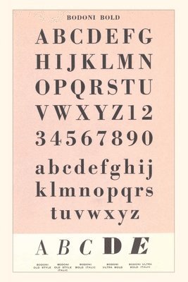 bokomslag Vintage Journal Font Sample Chart, Bodoni Bold