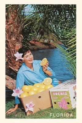 Vintage Journal Woman with Grapefruit, Florida 1