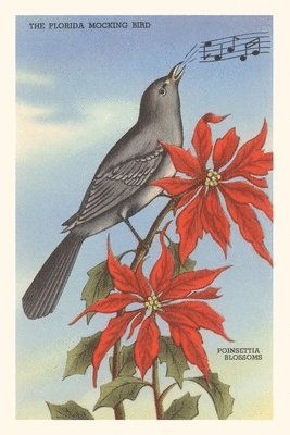 Vintage Journal Florida Mockingbird, Poinsettias 1