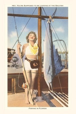 Vintage Journal Bathing Beauty with Sailfish, Florida 1