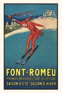 bokomslag Vintage Journal Font-Romeu Ski Poster