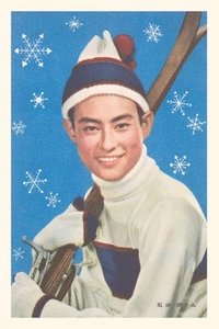 bokomslag Vintage Journal Japanese Skier with Stylized Snowflakes