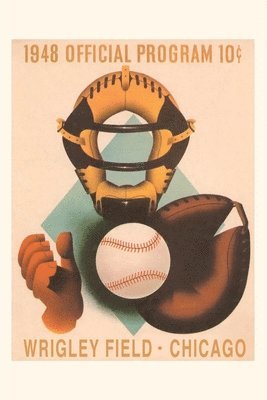Vintage Journal Wrigley Field Poster with Phantom Catcher 1