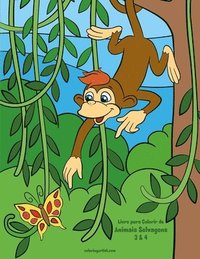 bokomslag Livro Para Colorir De Animais Selvagens