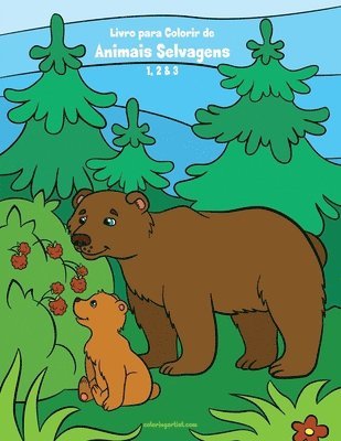 bokomslag Livro Para Colorir De Animais Selvagens