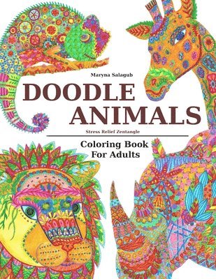 Doodle Animals Stress Relief Zentangle Coloring Book For Adults 1