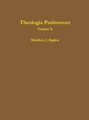 bokomslag Theologia Psalmorum (Volume X)