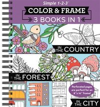 bokomslag Color & Frame - 3 Books in 1 - Country, Forest, City (Adult Coloring Book)