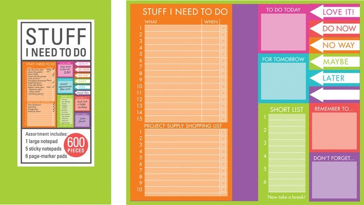 Book of Sticky Notes: Stuff I Need to Do - Brights 1