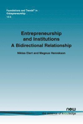 bokomslag Entrepreneurship and Institutions
