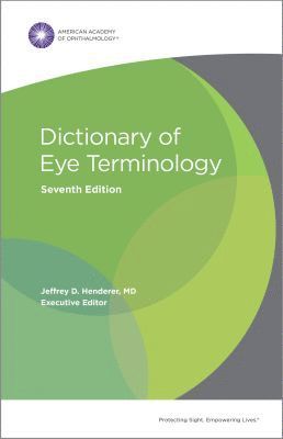 Jeffrey D. Henderer - Dictionary of Eye Terminology, Häftad