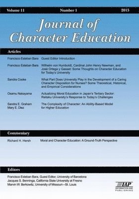 bokomslag Journal of Character Education Vol 11 Issue 1