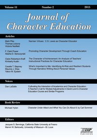 bokomslag Journal of Character Education Volume 11 Number 2 2015