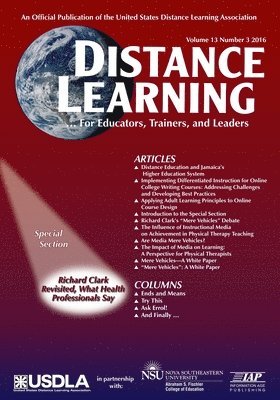 Michael Simonson, Charles Schlosser, John G. Flores - Distance Learning Vol 13 Issue 3, Häftad