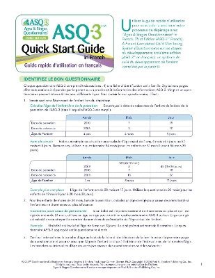 bokomslag Ages & Stages Questionnaires (ASQ-3): Quick Start Guide (French)