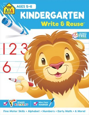 bokomslag School Zone Kindergarten Write & Reuse Workbook