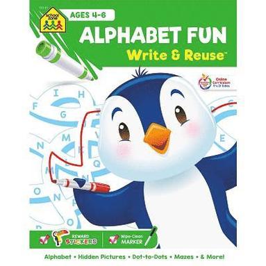 bokomslag School Zone Alphabet Fun Write & Reuse Workbook