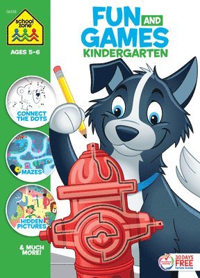 bokomslag School Zone Fun and Games Kindergarten Activity Workbook