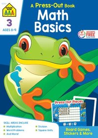 bokomslag School Zone Math Basics Grade 3 Press-Out Workbook