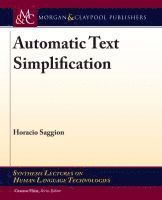Horacio Saggion - Automatic Text Simplification, Inbunden