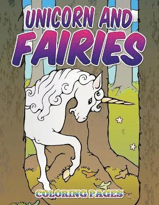 Unicorn and Fairies Coloring Pages 1