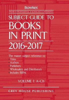 RR Bowker, Rr Bowker - Subject Guide to Books in Print - 6 Volume Set, 2016/17, Inbunden
