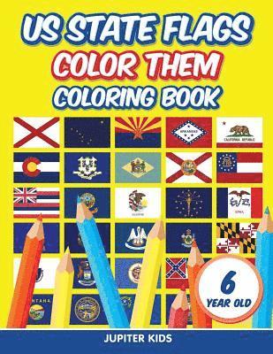 bokomslag US State Flags - Color Them