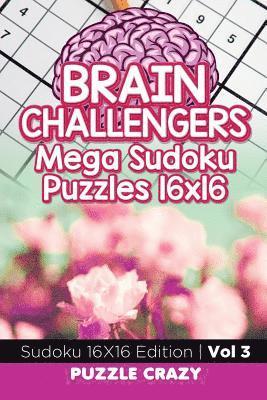 Puzzle Crazy - Brain Challengers Mega Sudoku Puzzles 16x16 Vol 3, Häftad