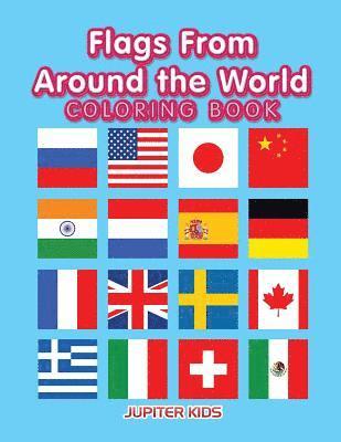 bokomslag Flags From Around the World Coloring Book