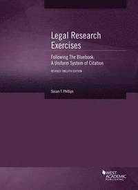 bokomslag Legal Research Exercises Following The Bluebook