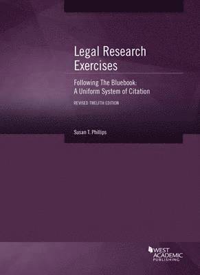 Legal Research Exercises Following The Bluebook