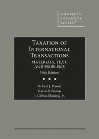 bokomslag Taxation of International Transactions