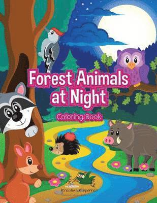 bokomslag Forest Animals at Night Coloring Book