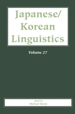 Michael Barrie, Michael Barrie - Japanese/Korean Linguistics Volume 27, Häftad