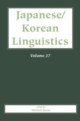 bokomslag Japanese/Korean Linguistics Volume 27