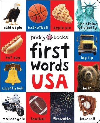 Priddy Books - First 100 Words USA: A Padded Book--Perfect for Little Hands to Hold, Kartonnage