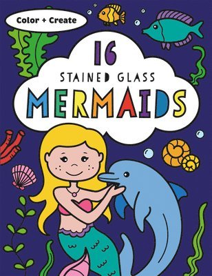 Stained Glass Coloring Mermaids 1