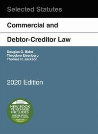 bokomslag Commercial and Debtor-Creditor Law Selected Statutes, 2020 Edition