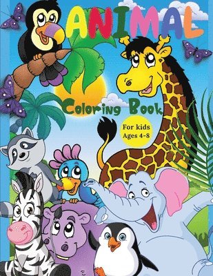 Animal Coloring Book For Kids Ages 4-8