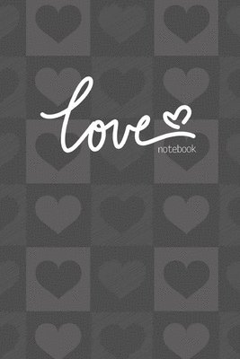 Love Notebook, Blank Write-in Journal, Dotted Lines, Wide Ruled, Medium (A5) 6 x 9 In (Gray) 1