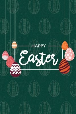 bokomslag Happy Easter II Notebook, Blank Write-in Journal, Dotted Lines, Wide Ruled, Medium (A5) 6 x 9 In (Olive Green)