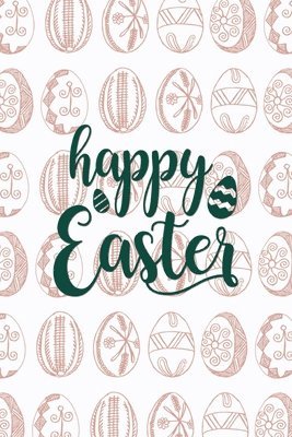 Happy Easter Notebook, Blank Write-in Journal, Dotted Lines, Wide Ruled, Medium (A5) 6 x 9 In (White) 1