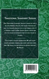 bokomslag Traditional Shakharit Siddur - Hardcover