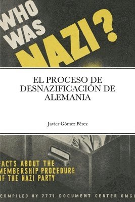 bokomslag Proceso de Desnazificacion de Alemania