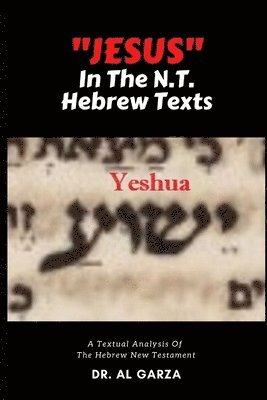 'Jesus' In The N.T. Hebrew Texts: A Textual Analysis of the New Testament Hebrew (Black and White Photos) 1