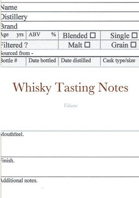 bokomslag Whisky Tasting Notes